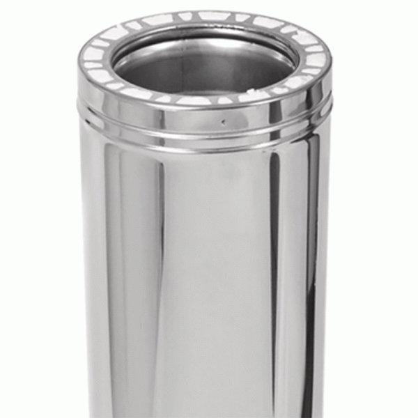 8" X 18" Ventis Class-A All Fuel 304L Inner/430 Outer Chimney Pipe - VA304-0818