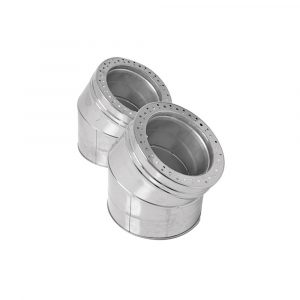 6" Ventis Class-A All Fuel Chimney 304L Stainless Steel 15-Degree Elbow Kit - VA-EL0615