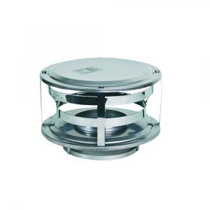 6" Ventis Class-A All Fuel Chimney 316L Stainless Wood Burning Rain Cap - VA316-CW06