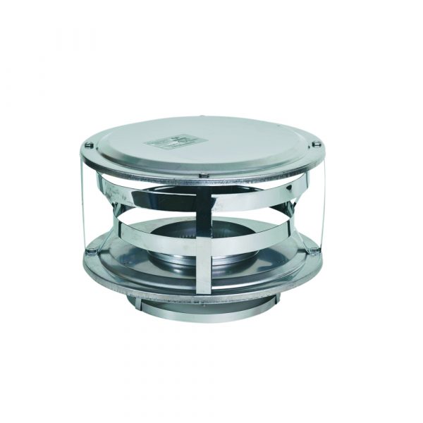 6" Ventis Class-A All Fuel Chimney 316L Stainless Wood Burning Rain Cap - VA316-CW06