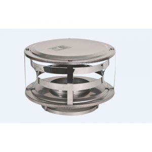 8" Ventis Class-A All Fuel Chimney 316L Stainless Wood Burning Rain Cap - VA316-CW08