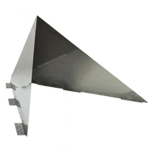 6" Ventis Class-A All Fuel Chimney Stainless Steel Low Snow Wedge 4/12-6/12 Pitch - VA-SWSM