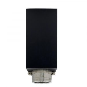 6" x 24" Ventis Class-A All Fuel Chimney Painted Black Clamp Square Ceiling Support - VA-CCS2406C