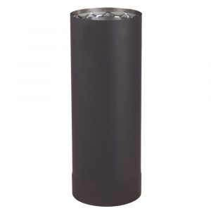 6" X 12" Ventis Double-Wall 304L Stainless Steel Black Stove Pipe - VDB0612