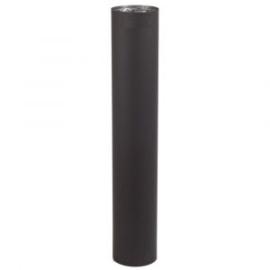 6" X 48" Ventis Double-Wall 304L Stainless Steel Black Stove Pipe - VDB0648