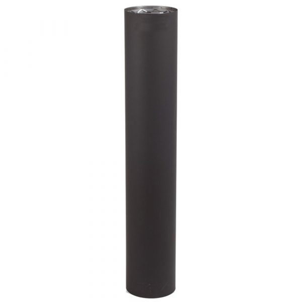 6" X 48" Ventis Double-Wall 304L Stainless Steel Black Stove Pipe - VDB0648