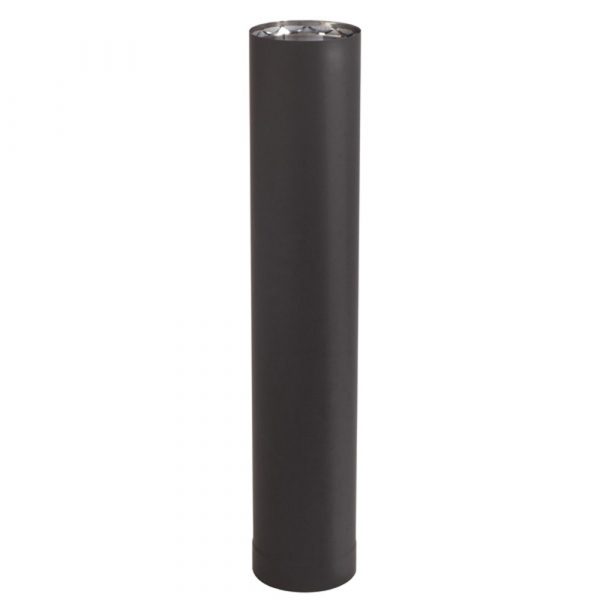 7" X 24" Ventis Double-Wall 304L Stainless Steel Black Stove Pipe - VDB0724