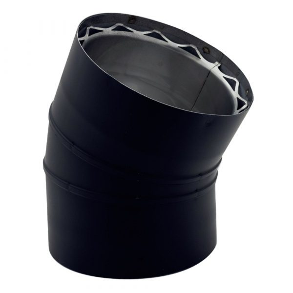 8" Ventis Double-Wall 304L Stainless Steel 30-Degree Fixed Elbow - VDB0830F