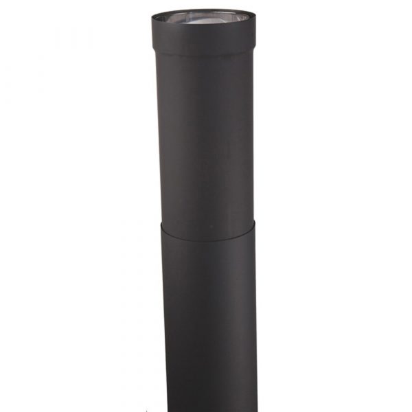 8" Ventis Double-Wall Black Stove Pipe Medium 28" - 50" Telescoping Section - VDB08MT