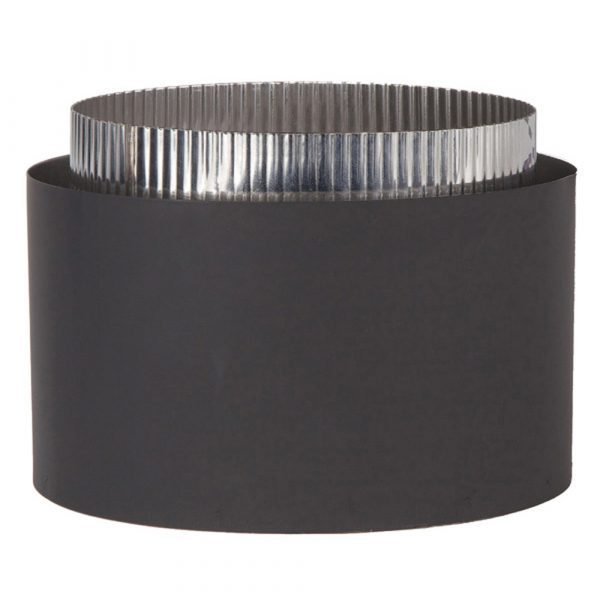 8" Ventis Double-Wall Black Stove Pipe Stove Adaptor - VDB08SA