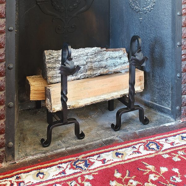 Maple Leaf Andirons by Minuteman - Image 3