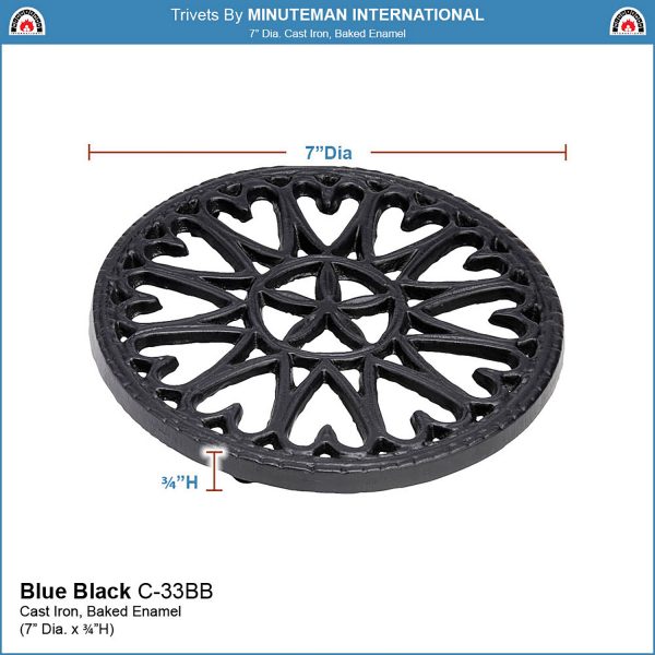 Blue-Black SunburstTrivet by Minuteman - Image 2