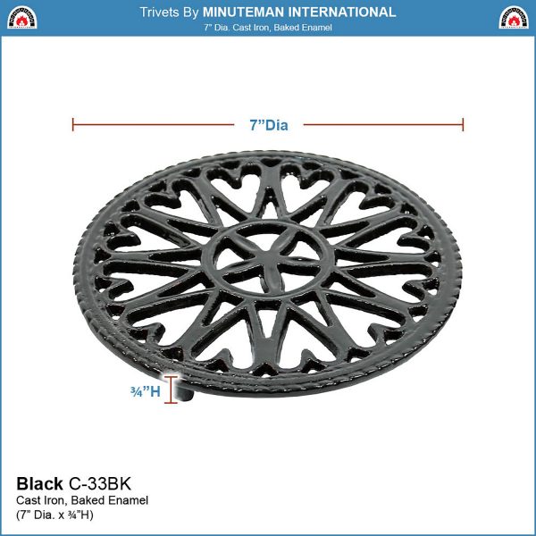 Black SunburstTrivet by Minuteman - Image 2