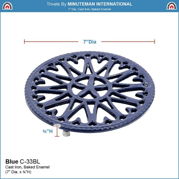 Blue SunburstTrivet by Minuteman - Image 2