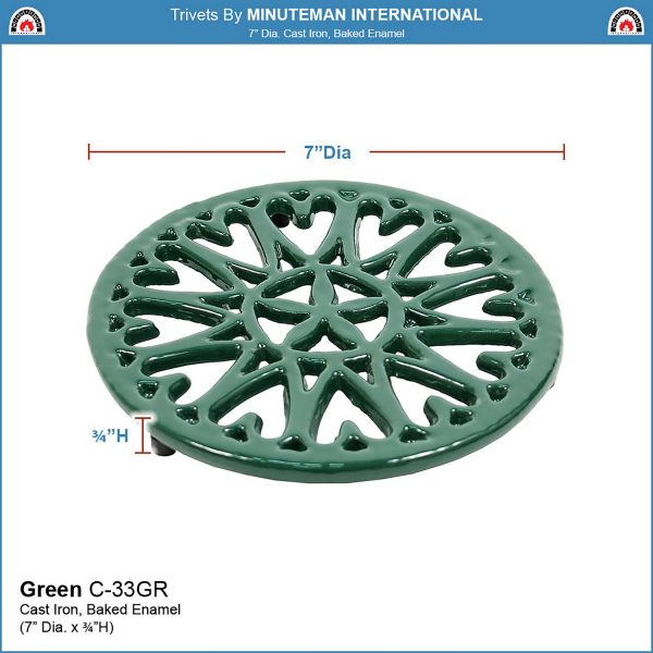 Green SunburstTrivet by Minuteman - Image 2