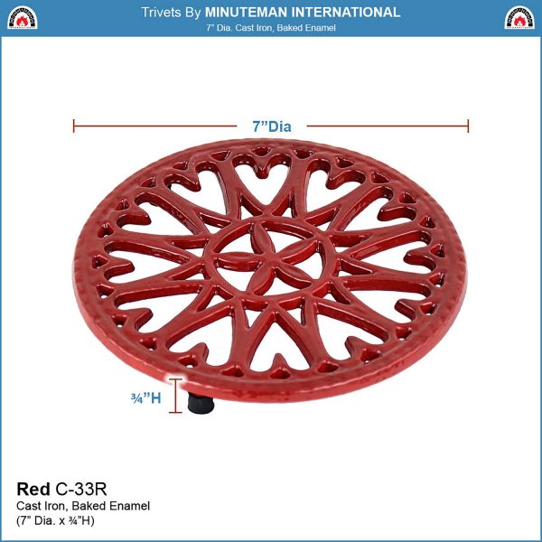 Red SunburstTrivet by Minuteman - Image 2
