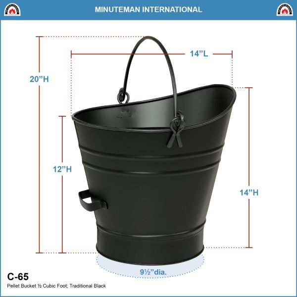 Small, Traditional Pellet Bucket by Minuteman - Image 2