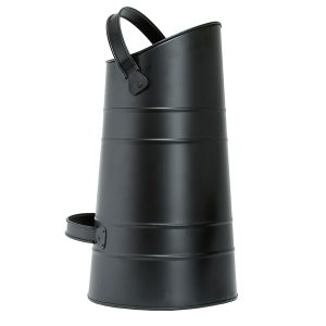 Black Pellet Scuttle w/ Handle by Minuteman