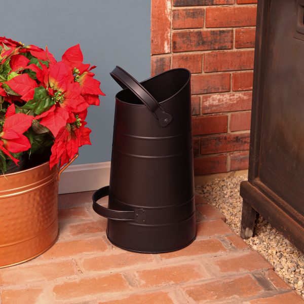 Black Pellet Scuttle w/ Handle by Minuteman - Image 3