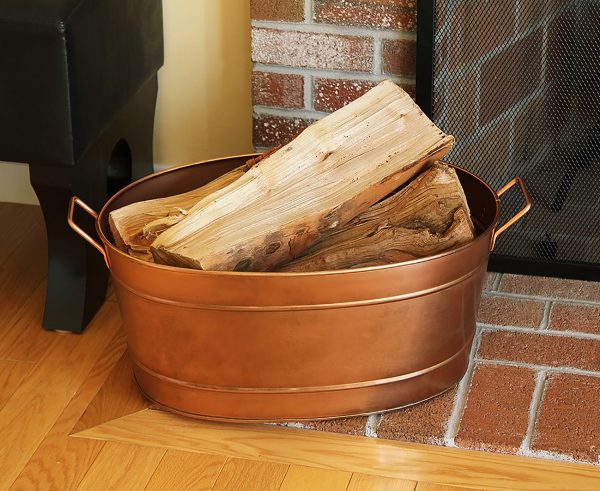 Copper Oval Tub w/  Wrought Iron Handles by Minuteman - Image 3