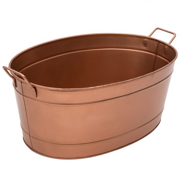 Copper Oval Tub w/  Wrought Iron Handles by Minuteman - Image 4