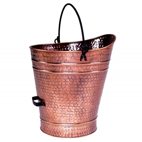 Large, Copper Pellet Bucket by Minuteman