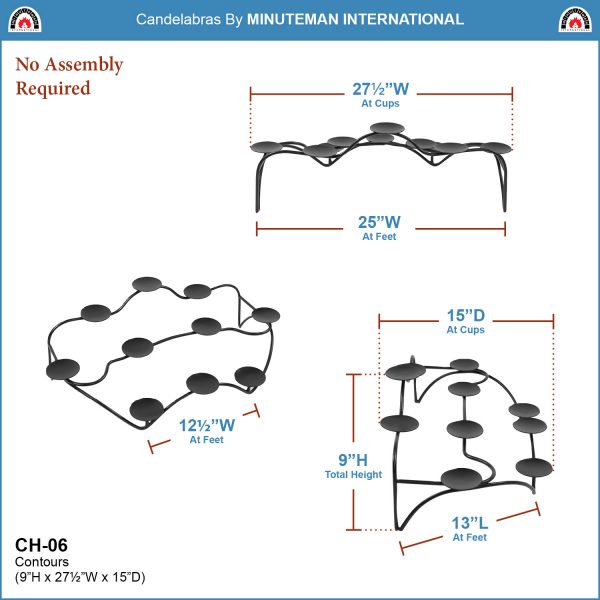Contours Hearth Candelabra by Minuteman - Image 2