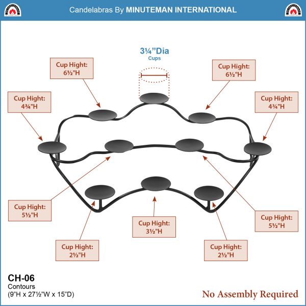 Contours Hearth Candelabra by Minuteman - Image 6