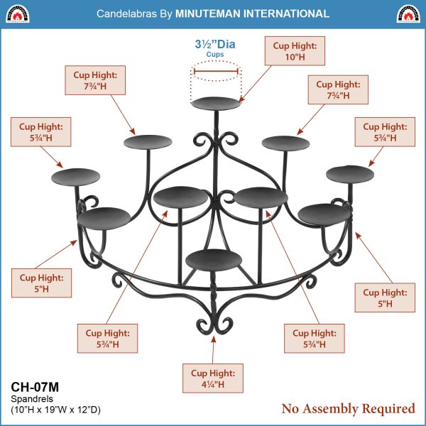 Spandrels II Hearth Candelabra by Minuteman - Image 4