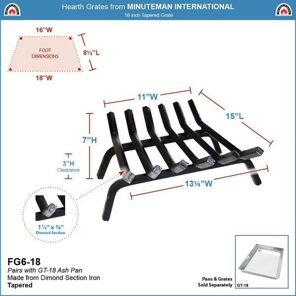 18-in Tapered Grate by Minuteman - Image 2