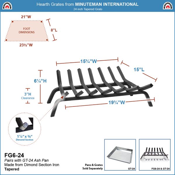 24-in Tapered Grate by Minuteman - Image 2