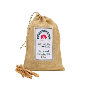 8 Lb Fatwood, Printed Burlap Bag by Minuteman