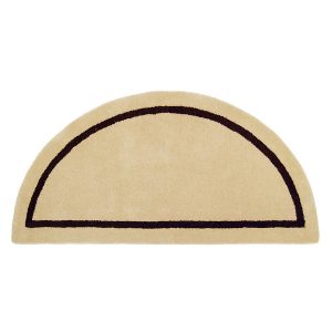 Mesa Tan, Contemporary Half Round Rug by Minuteman