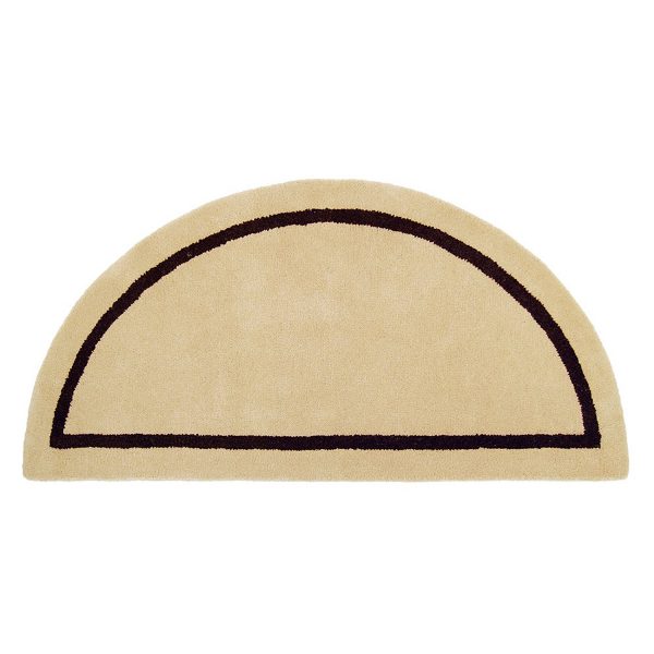 Mesa Tan, Contemporary Half Round Rug by Minuteman