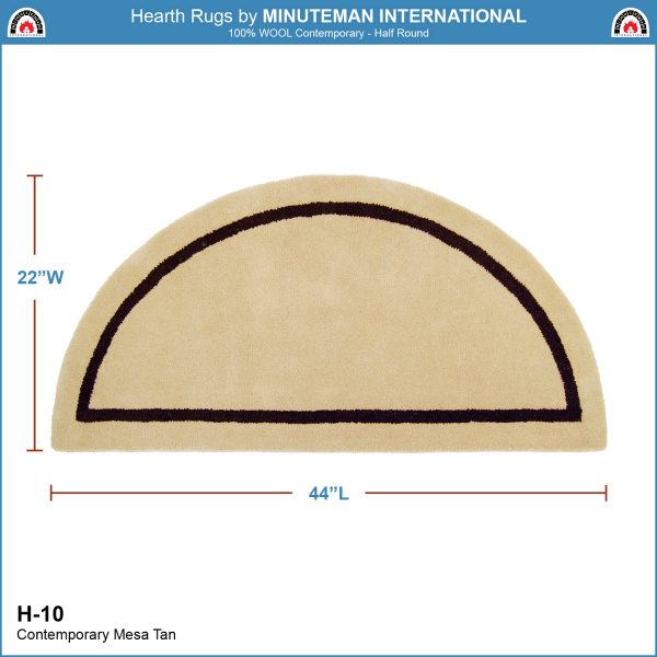 Mesa Tan, Contemporary Half Round Rug by Minuteman - Image 2