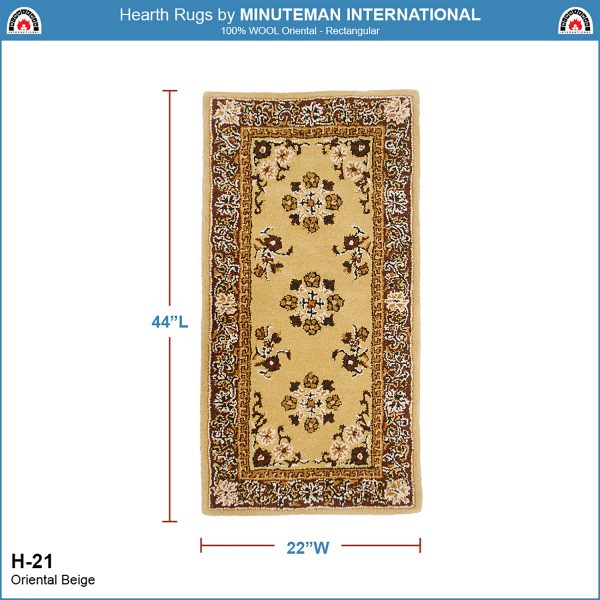 Beige, 44x22-in Oriental Rectangular Rug by Minuteman - Image 2