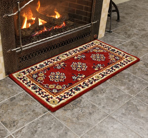Burgundy, 44x22-in Oriental Rectangular Rug by Minuteman - Image 3