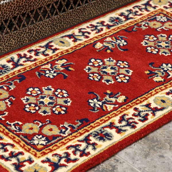 Burgundy, 44x22-in Oriental Rectangular Rug by Minuteman - Image 4