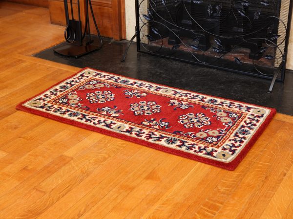 Burgundy, 44x22-in Oriental Rectangular Rug by Minuteman - Image 5