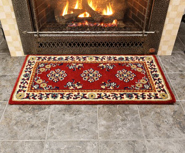 Burgundy, 44x22-in Oriental Rectangular Rug by Minuteman - Image 6