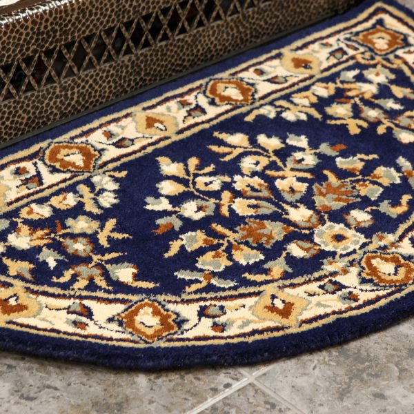 Blue, 44x22-in Oriental Half Round Rug by Minuteman - Image 5