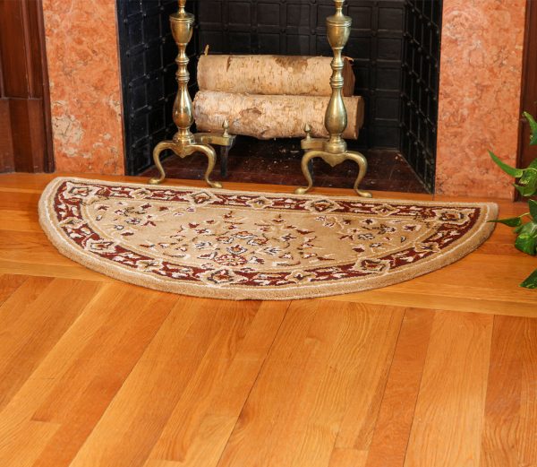 Beige, 44x22-in Oriental Half Round Rug by Minuteman - Image 5