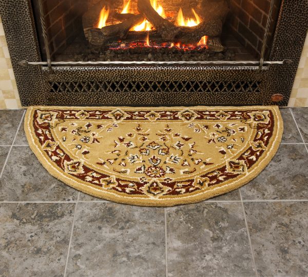 Beige, 44x22-in Oriental Half Round Rug by Minuteman - Image 6