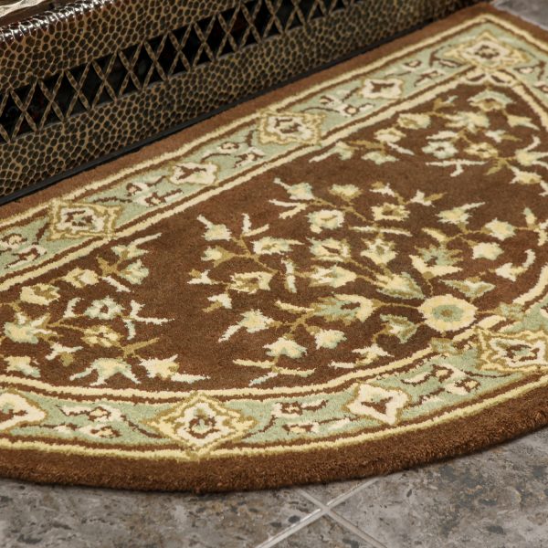 Coffee, 44x22-in, Oriental Half Round Rug by Minuteman - Image 5