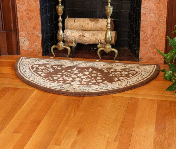 Coffee, 44x22-in, Oriental Half Round Rug by Minuteman - Image 6