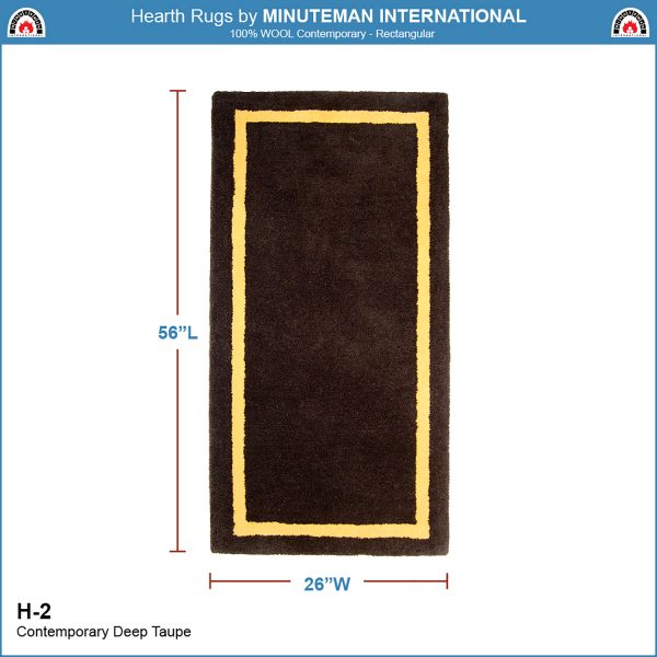 Deep Taupe, Contemporary Rectangular Rug by Minuteman - Image 2