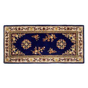 Blue, 56x26-in Oriental Rectangular Rug by Minuteman