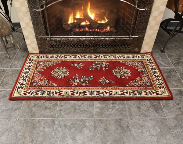 Burgundy, 56x26-in Oriental Rectangular Rug by Minuteman - Image 4