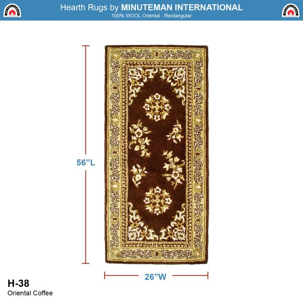Coffee, 56x26-in Oriental Rectangular Rug by Minuteman - Image 2
