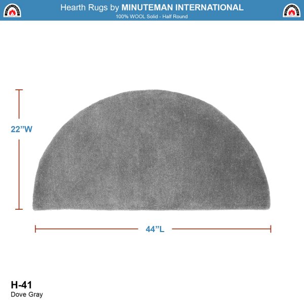 Hlf Rnd Dove Gray 44x22 by Minuteman - Image 2
